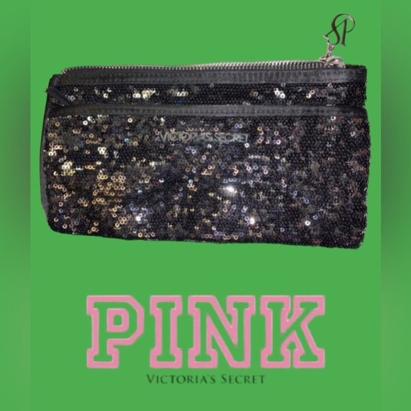 Victoria's Secret Handbags - Victoria’s Secret - Black/silver sequins clutch